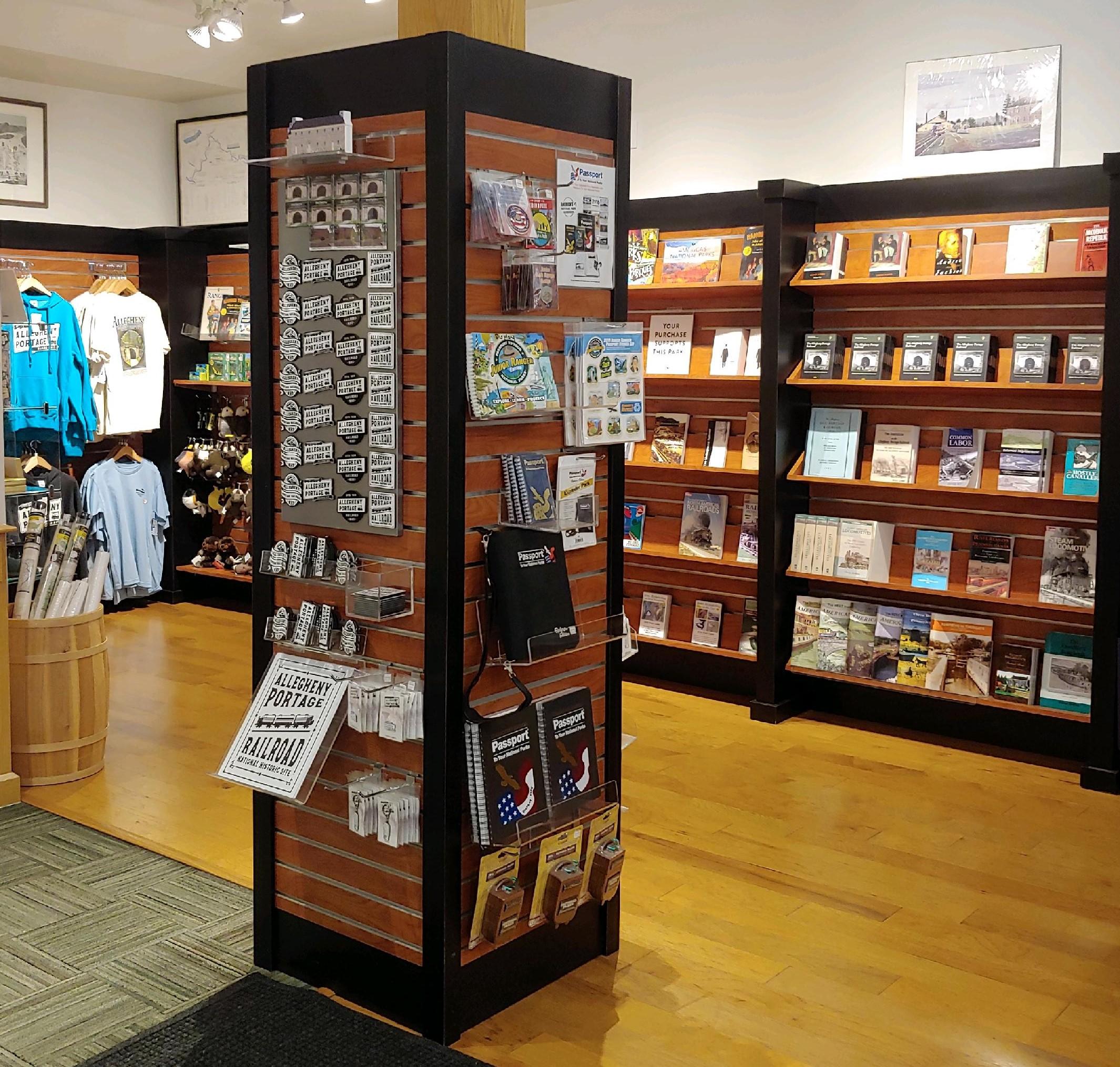Allegheny Portage Railroad National Historic Site — The Visitor Center bookstore offers a variety of items for sale.