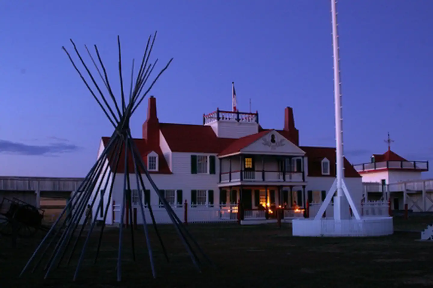 Fort Union Trading Post National Historic Site — Twilight View of the Bourgeois House