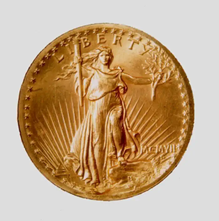 Saint-Gaudens National Historical Park — Twenty dollar gold coin, 1907