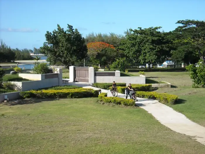 American Memorial Park — Walking the path at American Memorial Park.