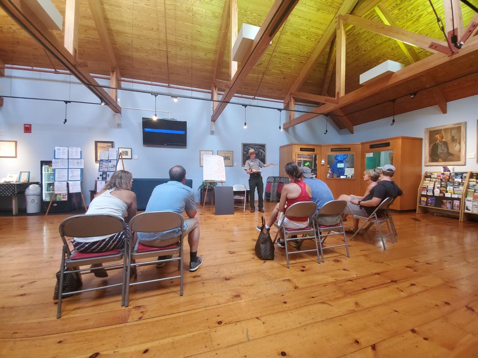 Sainte Geneviève National Historical Park — Presentation inside STGE Visitor Center