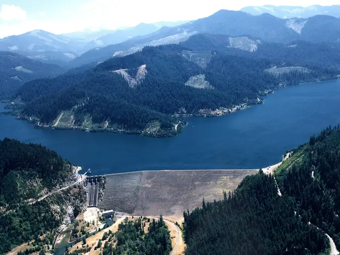 Hills Creek Lake — Hills Creek Lake aerial view