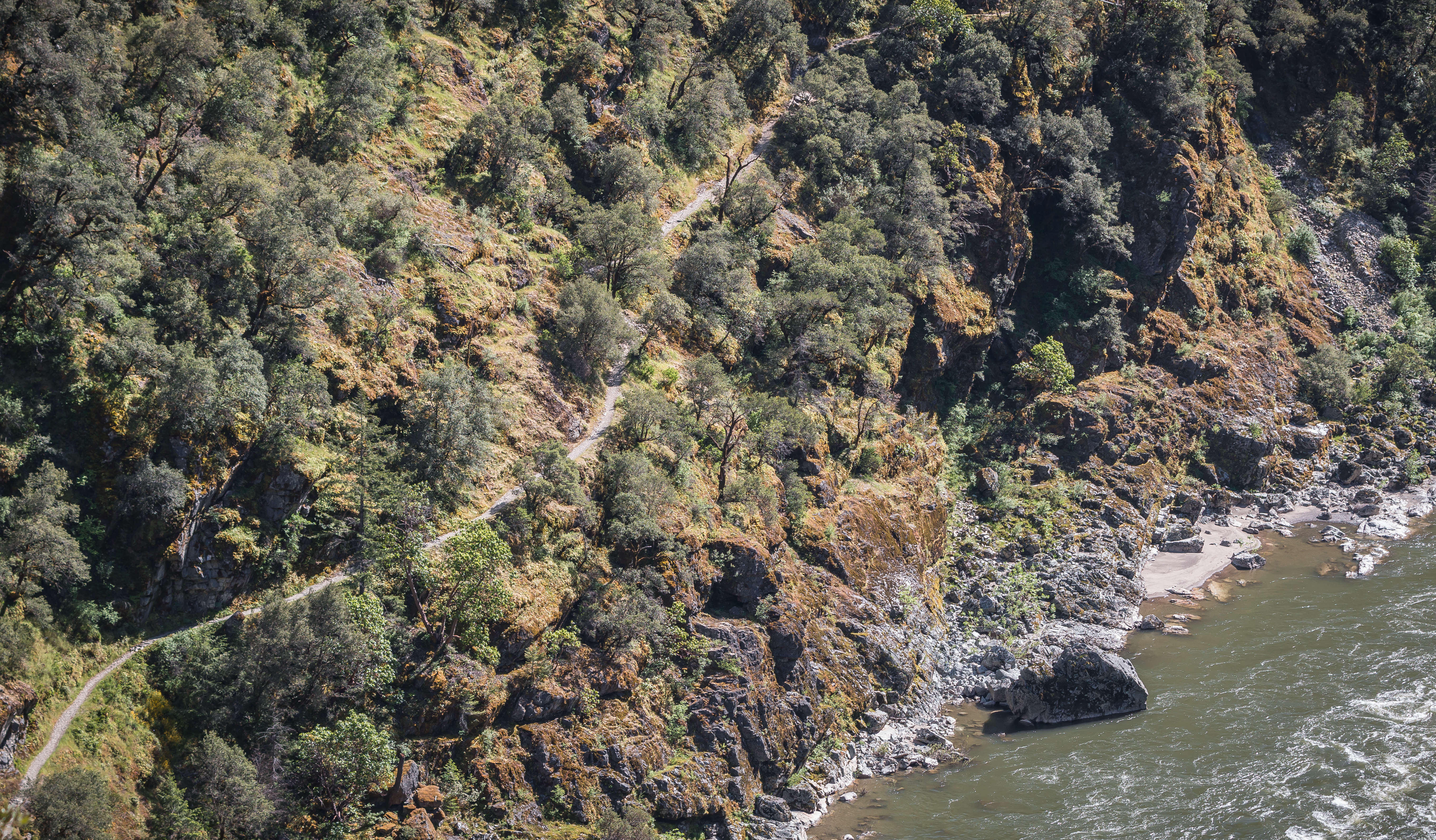 Rainie Falls Trail — View of Rainie Falls Trail from above