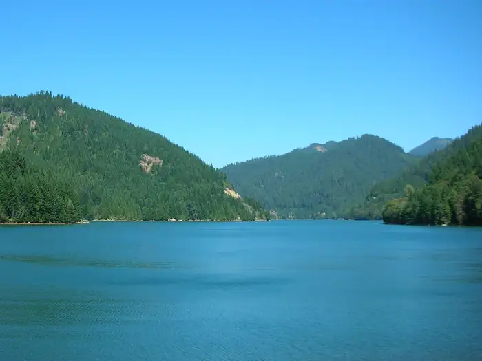 Blue River Lake — Blue River Lake and hills