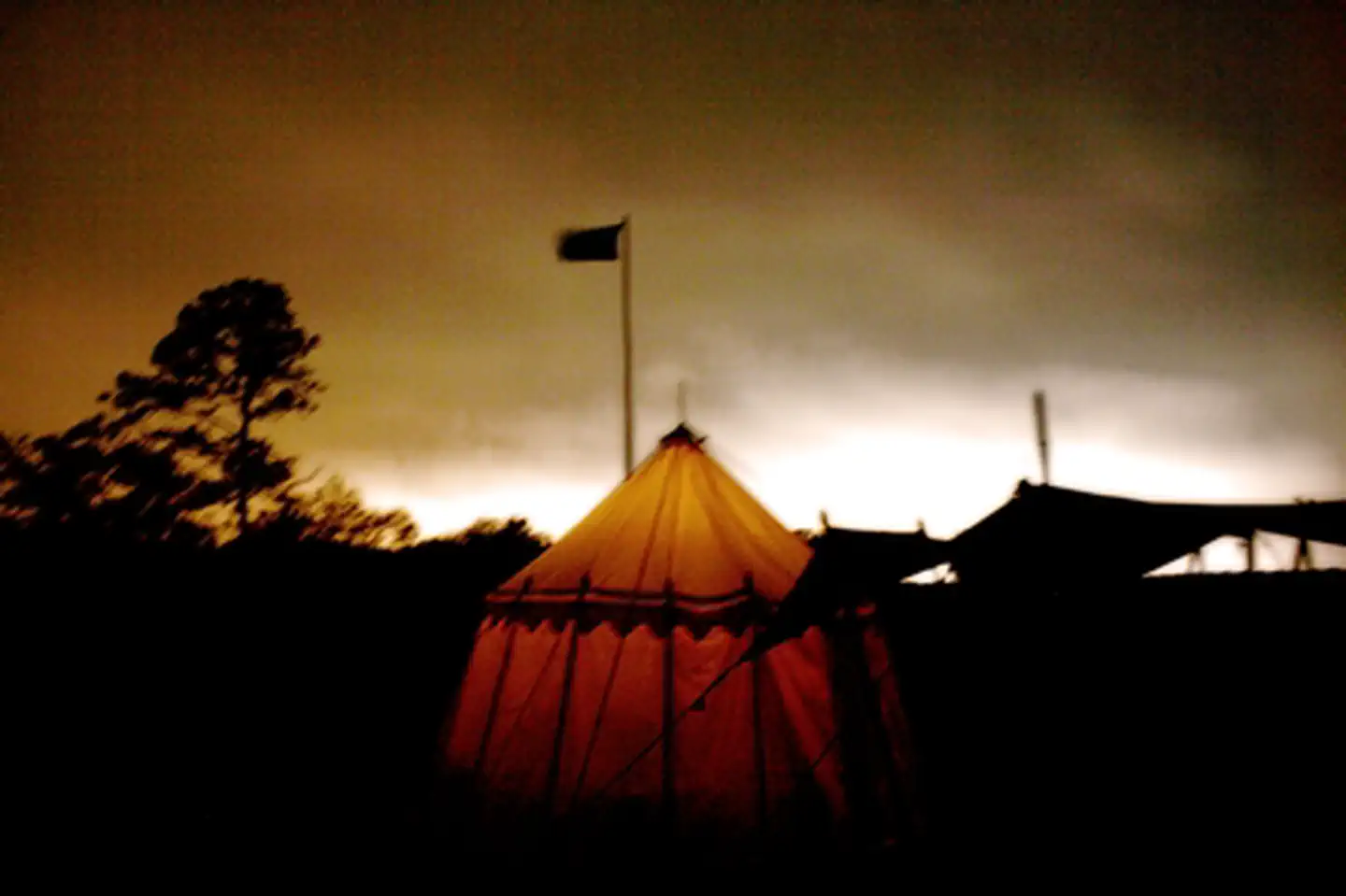 Fort Caroline National Memorial — Tent in the Fort at Night