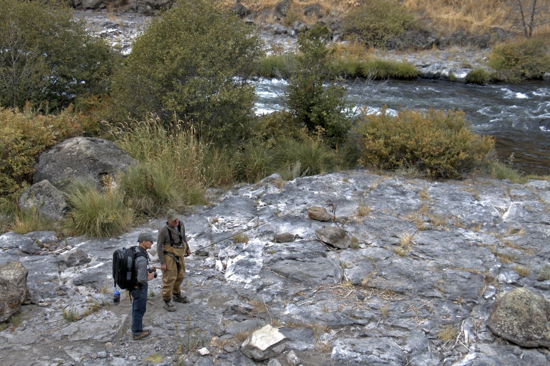 Steelhead Falls Trail — Anglers near Steelhead Falls