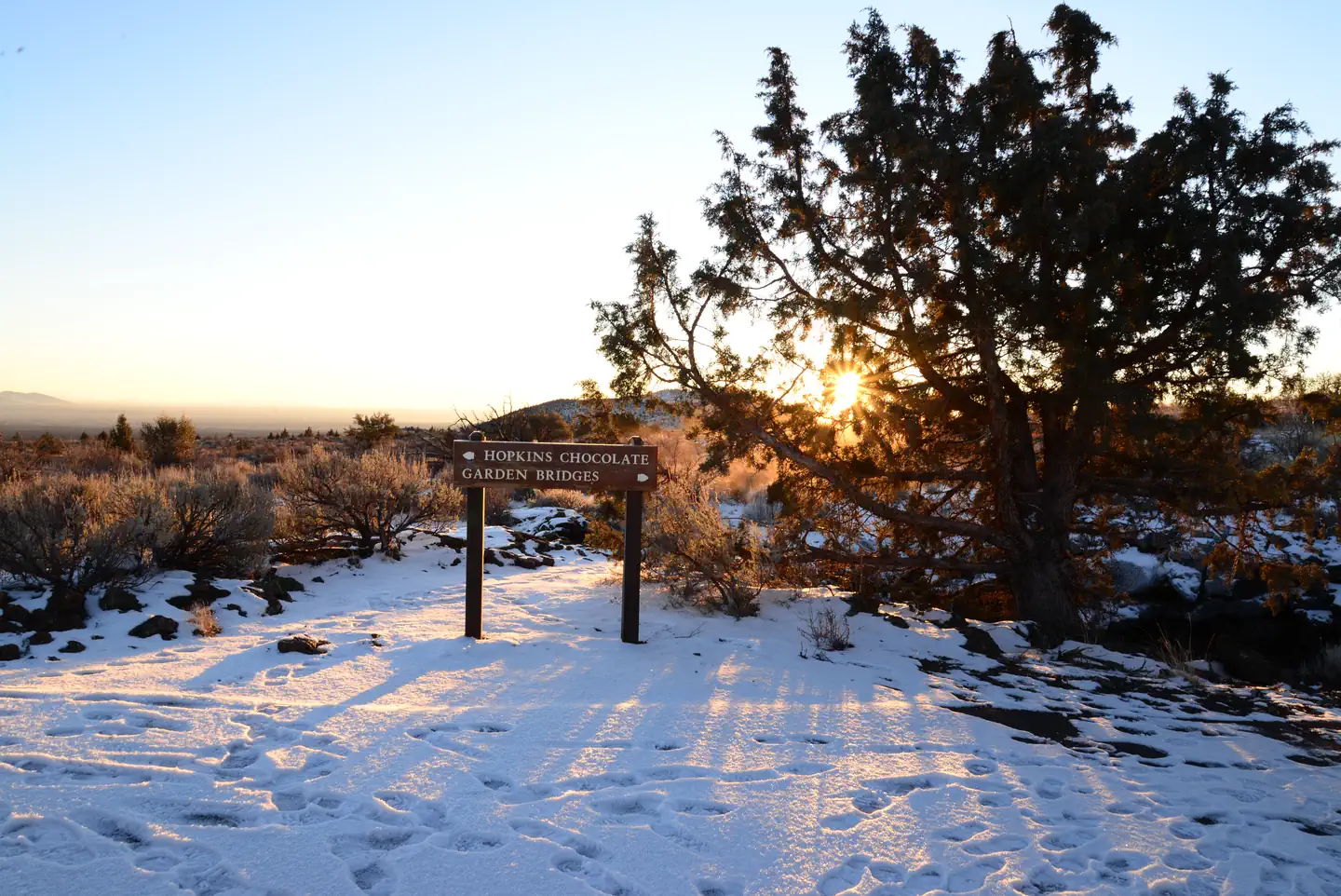 Lava Beds National Monument — Snowy Sunrise
