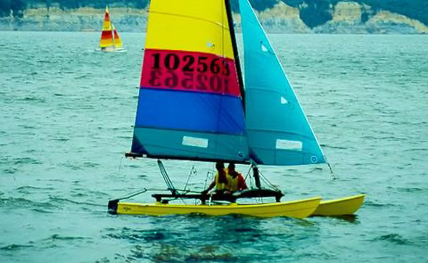 Lewis and Clark Lake — sailboat on lake