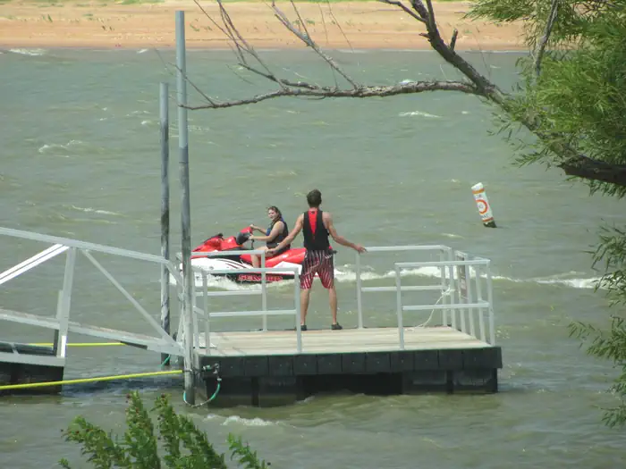Canton Lake — Personal Watercraft near dock