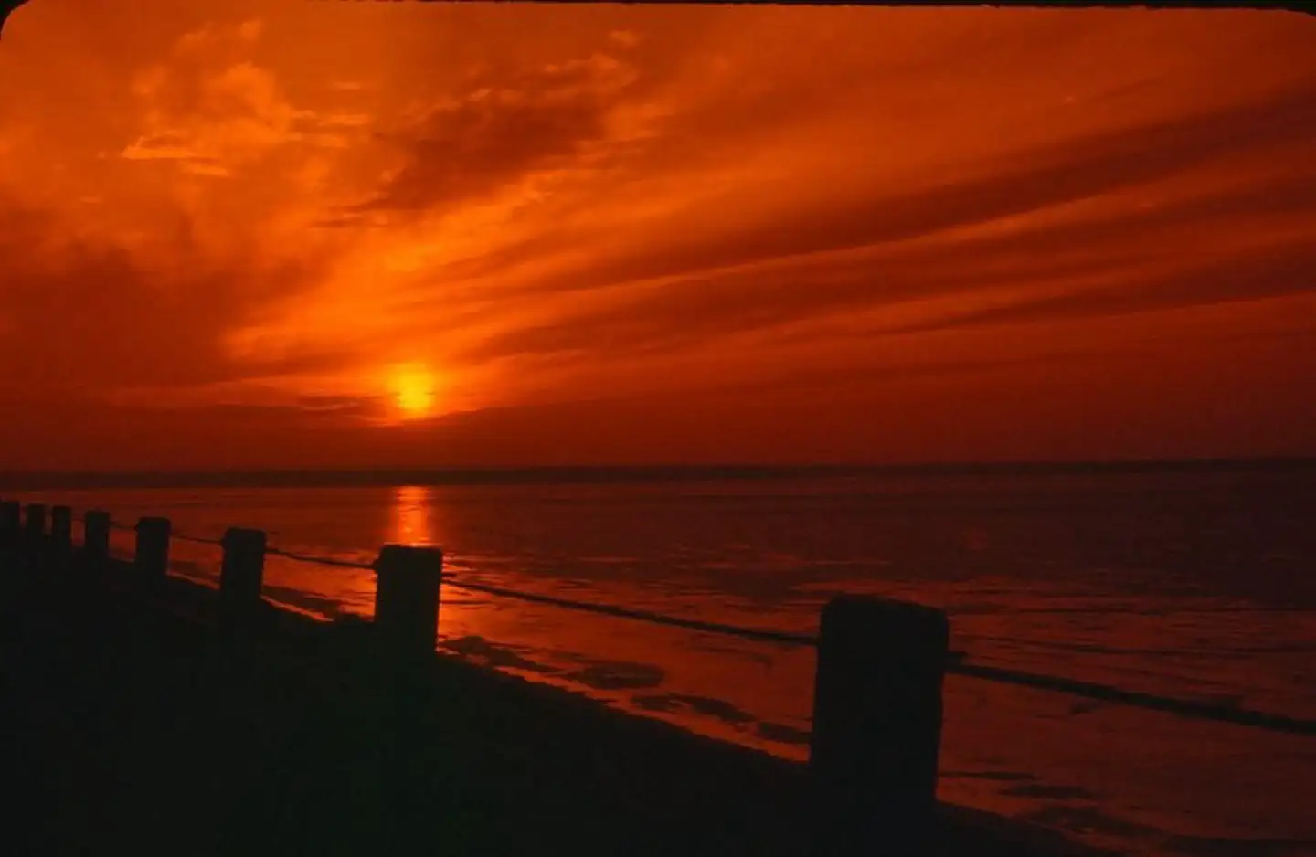 Canton Lake — sunset with shoreline