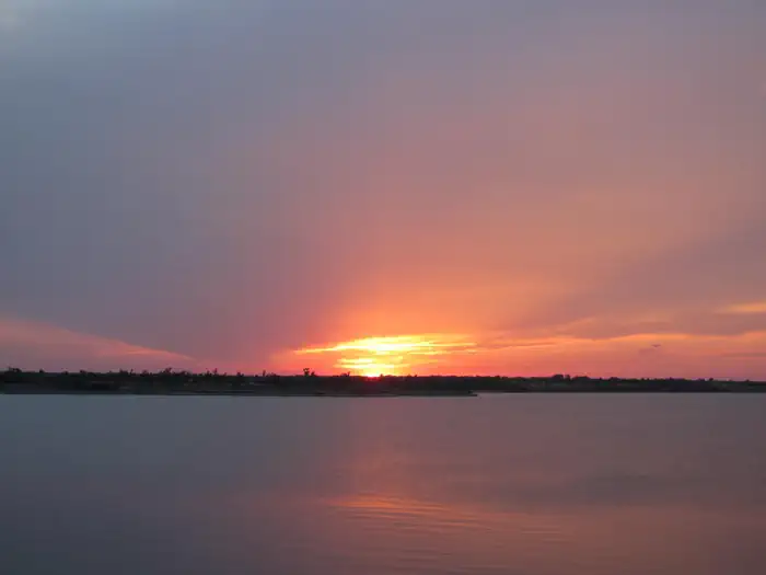 Canton Lake — sunset at lake