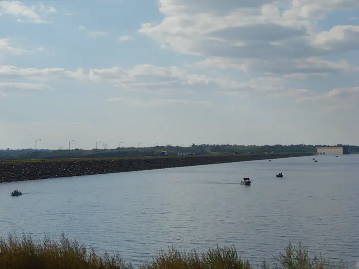 Sakakawea Lake — Salmon Fishing on Lake Sakakawea near the Garrison Dam