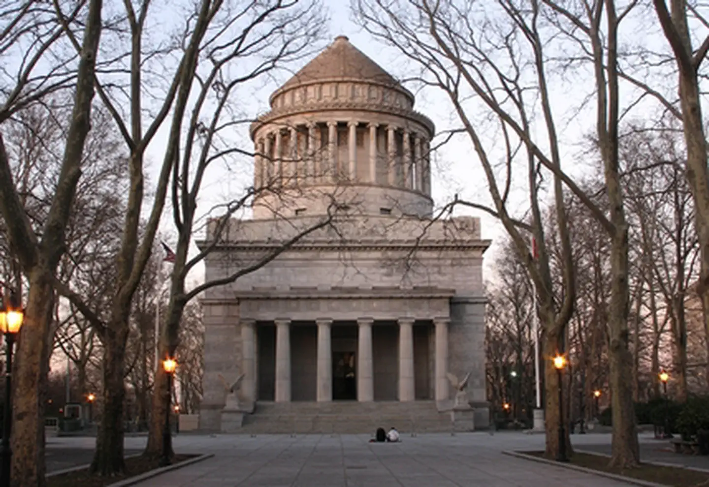 National Parks of New York Harbor — General Grant National Memorial at dusk in midwinter