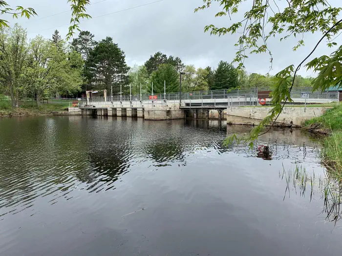 Mississippi River Headwaters - Sandy Lake — View of Sandy Lake Dam