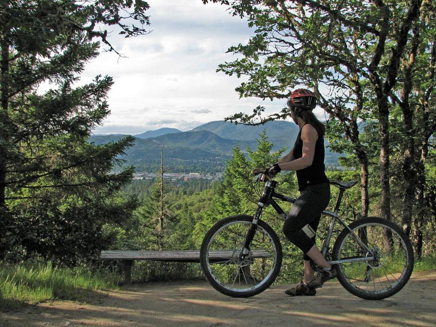 Cathedral Hills Trail System — Mountain bike rider on the Cathedral Hills Trail System.