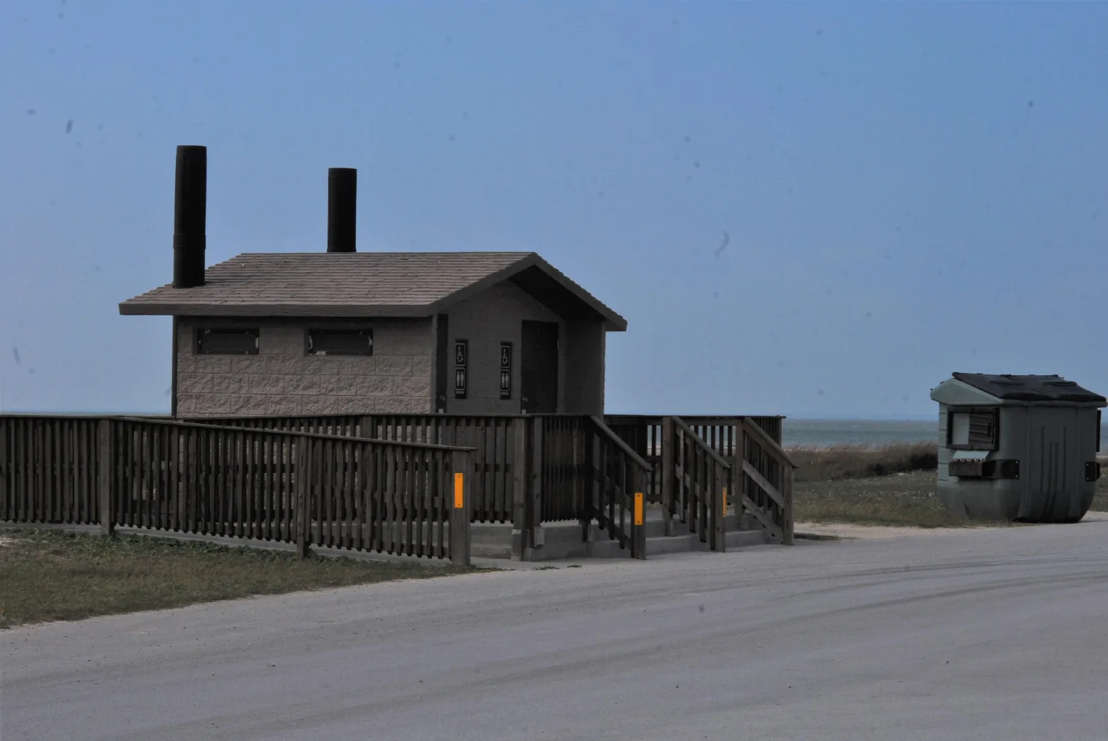 Bird Island Basin Campground - Padre Island National Seashore: BIB CG Vault toilet