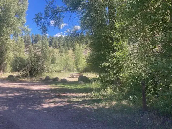 Bridge Campground - San Juan NF: Site 2 Bridge CG