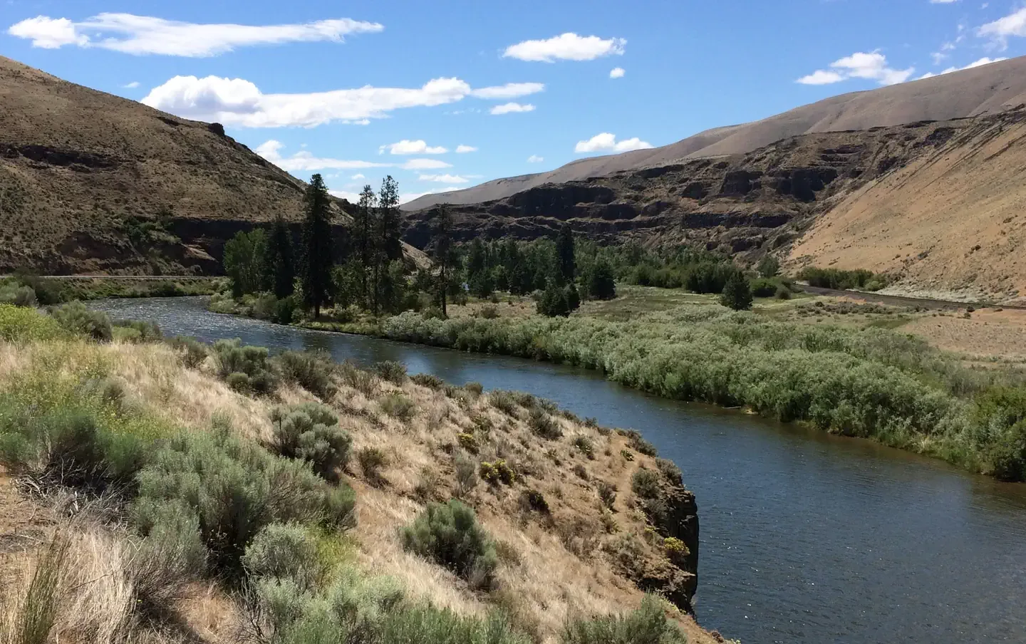 Big Pines Campground - Yakima River Canyon: Stunning scenery of the Yakima River Canyon in central Washington.