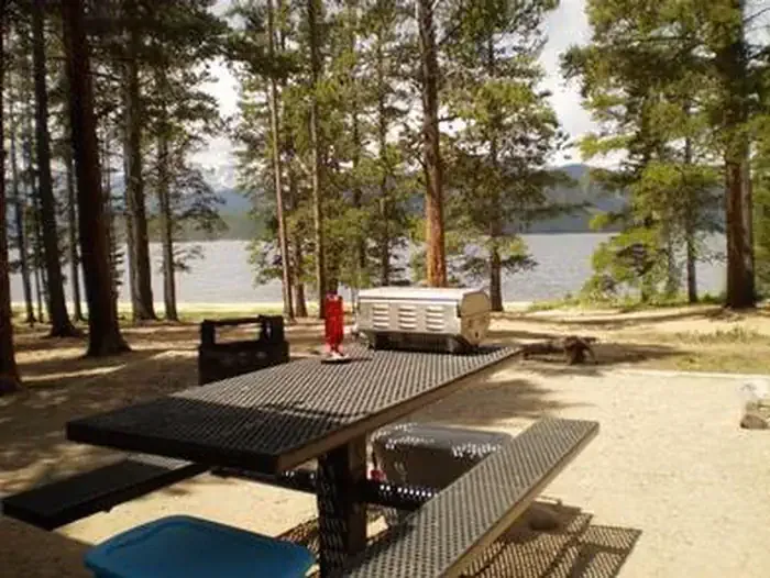San Isabel National Forest Baby Doe Campground: Baby Doe site picnic table