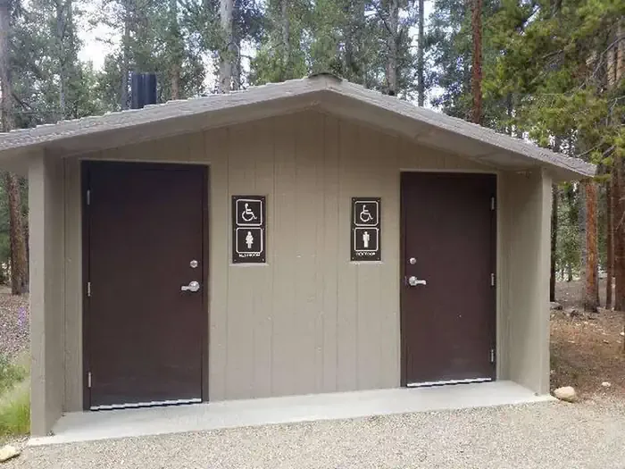 San Isabel National Forest Baby Doe Campground: Baby Doe Campground, Vault toilet