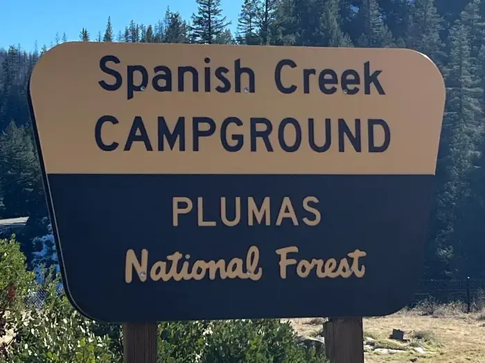 Plumas National Forest Spanish Creek Campground: Spanish Creek CG Sign