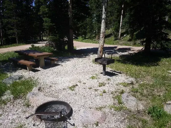 Bighorn National Forest Owen Creek Campground: Overview of Camp Unit 8.