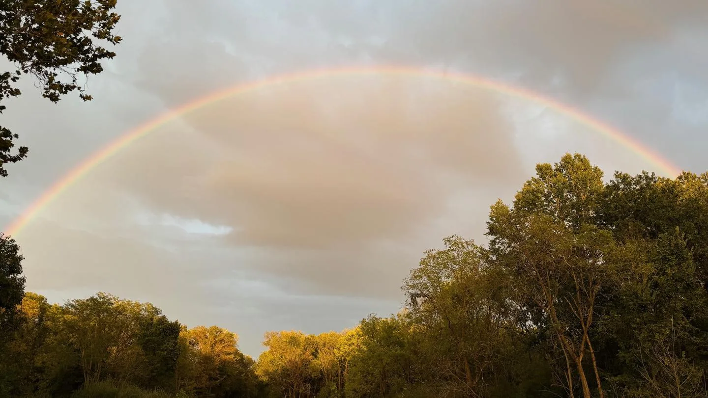 COE Rend Lake North Sandusky Recreation Area: Rainbow Over North Sandusky Campground.