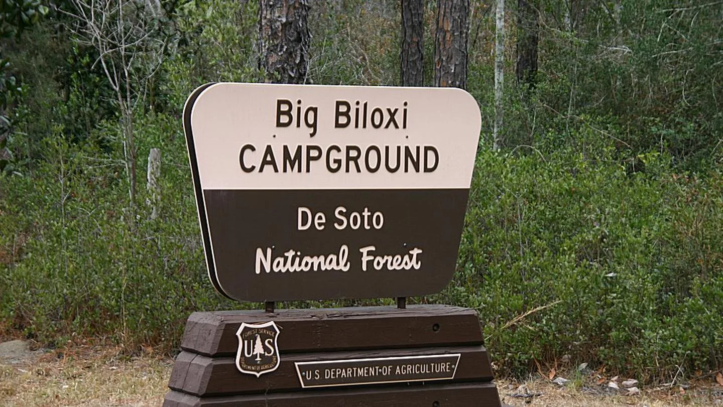 Big Biloxi Recreation Area: Big Biloxi Campground Portal Sign