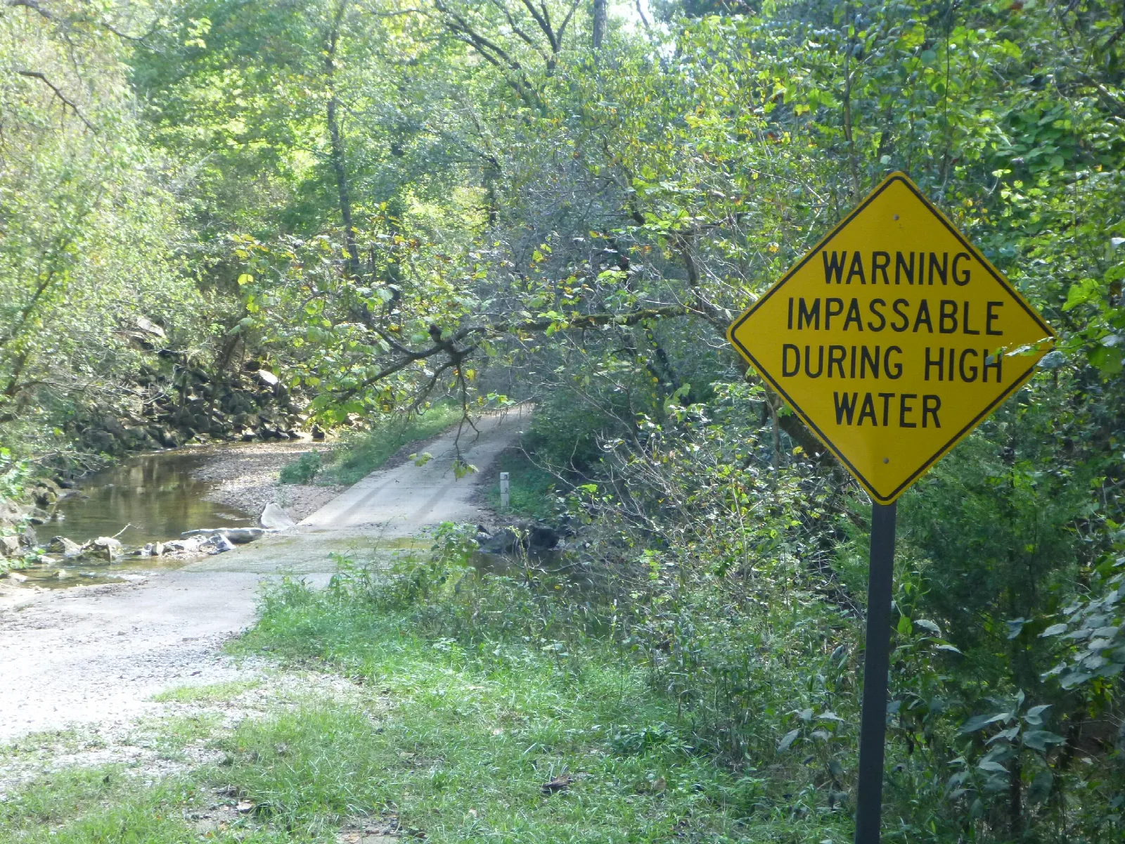 Rush Campground - Buffalo National River: Rush Creek Low Water Bridge Crossing into Rush Campground
