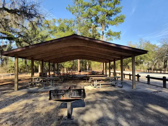 Hales Landing Campground: Hales Group Shelter Side View