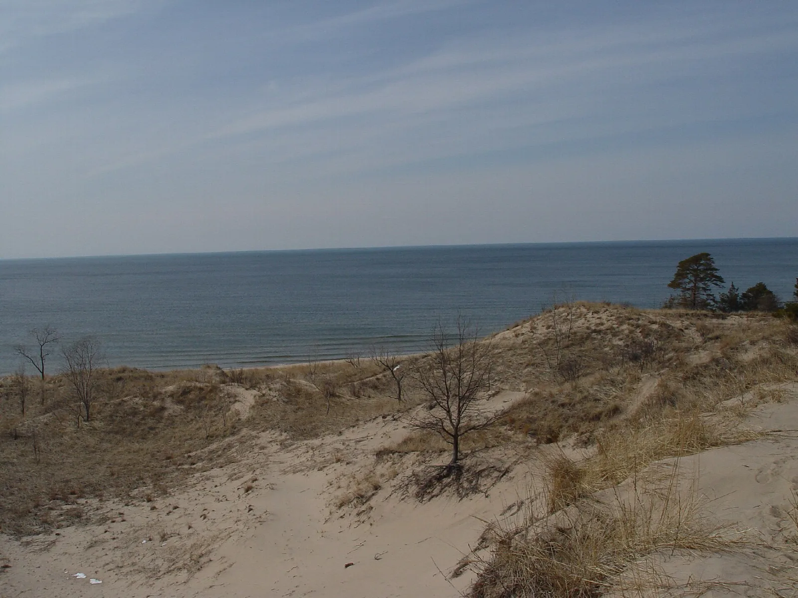 Sand dune overlooking Lake Michigan