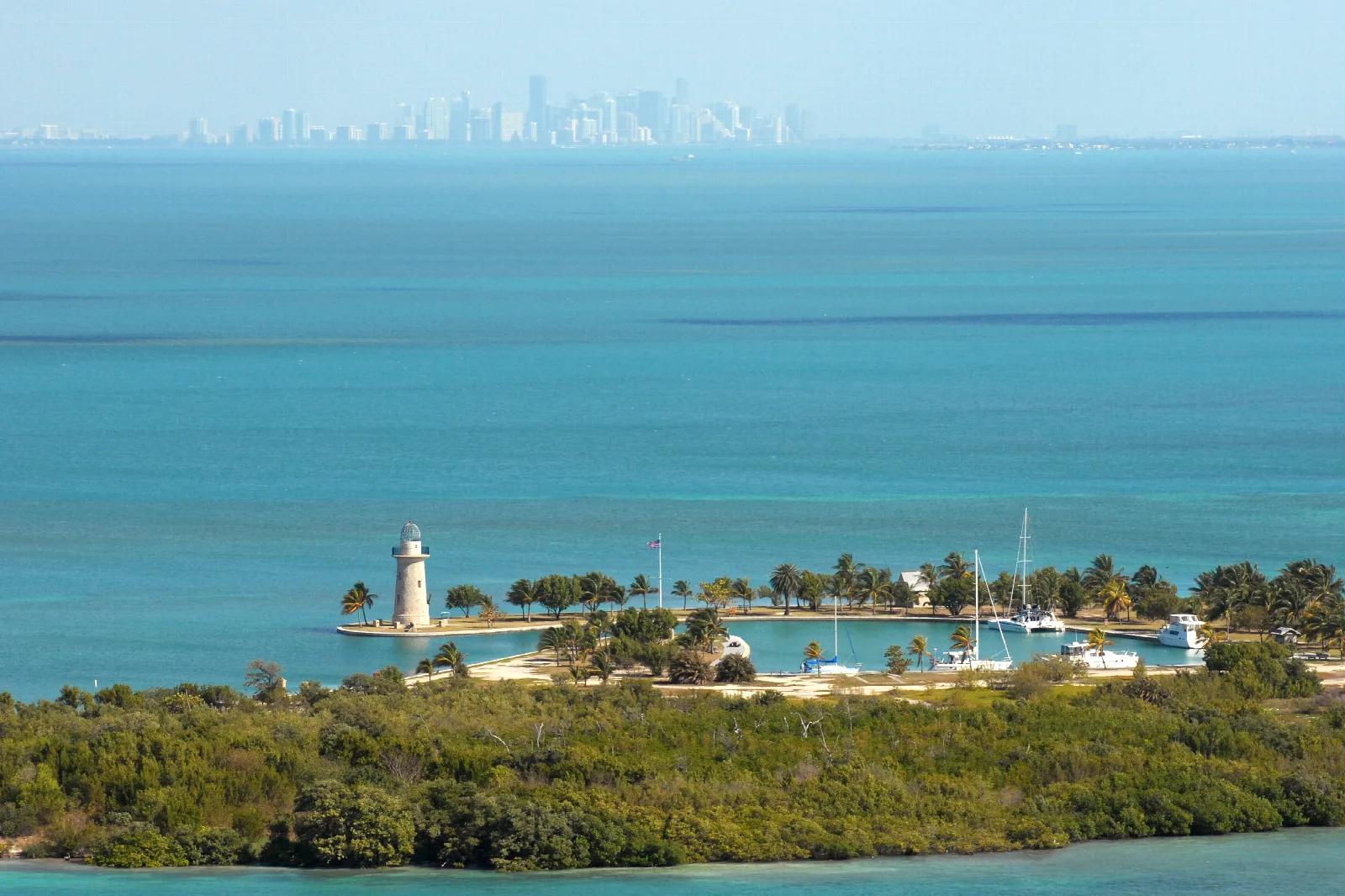 Downtown Miami in background.