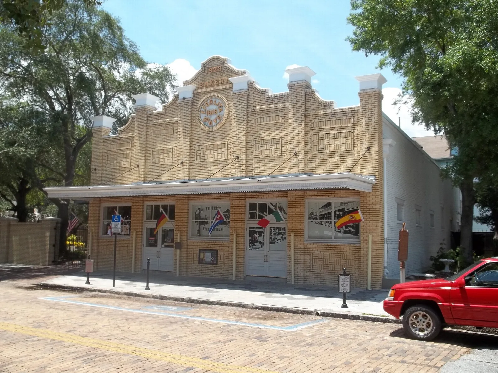 Brick museum building on a brick street