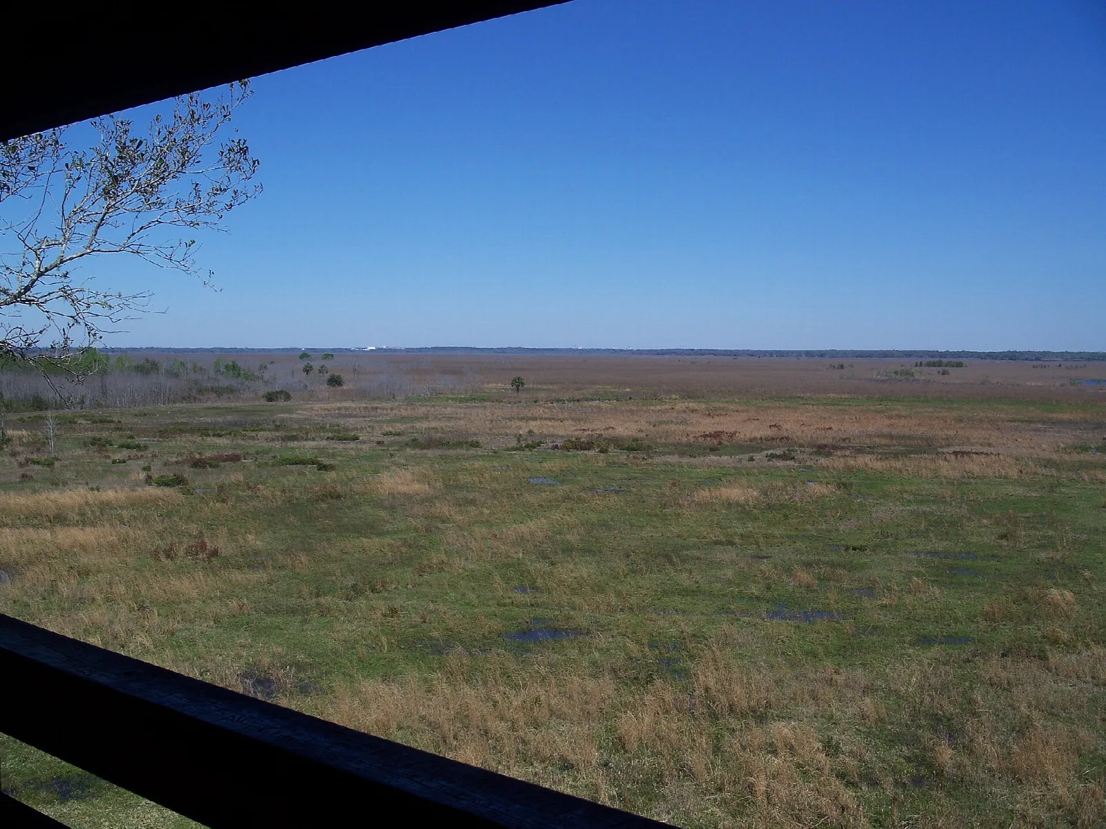 Flat prairie seen from the observation tower