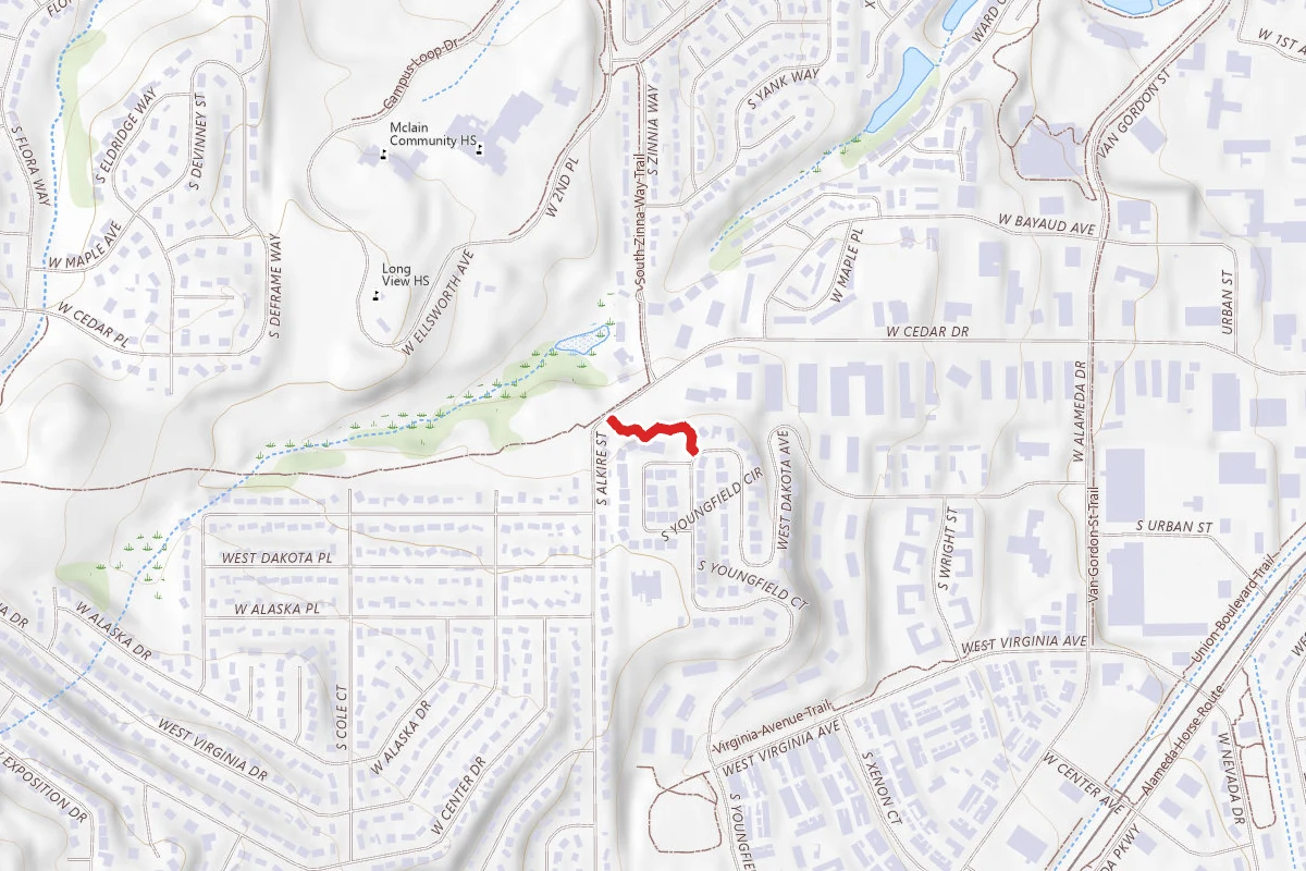West Cedar Avenue to W Dakota Avenue Trail