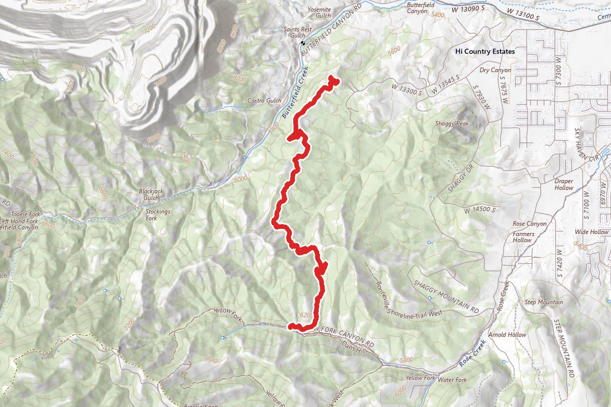 Butter Knife route map