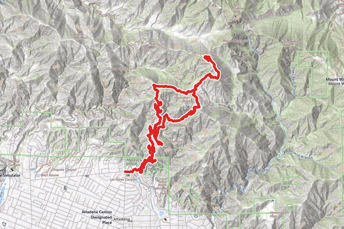 Inspiration Point and Mount Lowe
