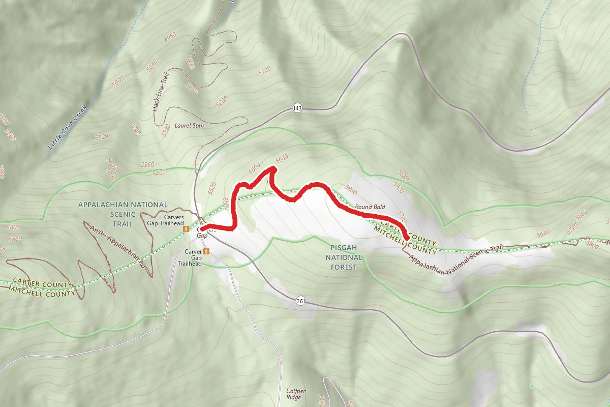 Round Bald via Appalachian Trail