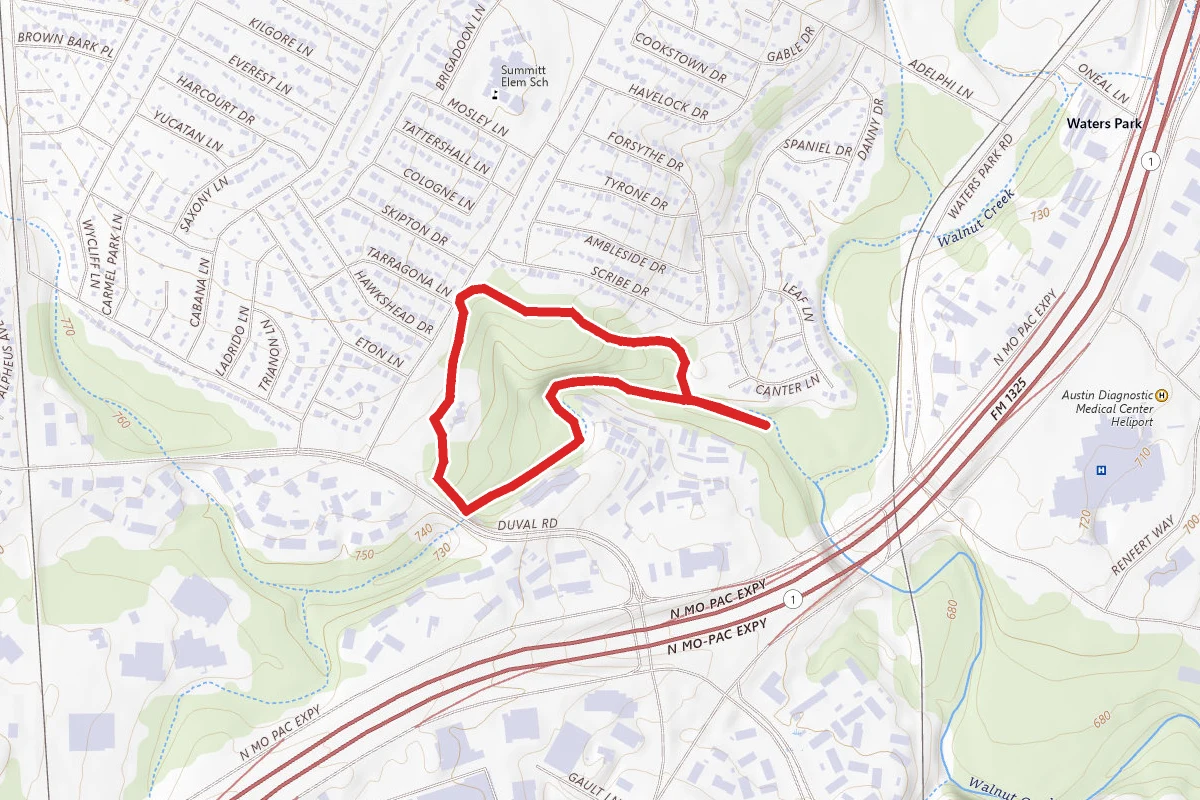 Walnut Creek Trail in Balcones Community Park