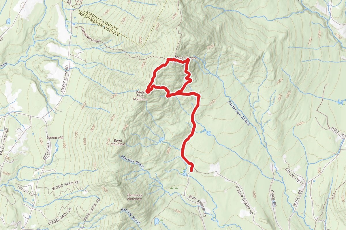 Mount Hunger and White Rock via Middlesex Trail