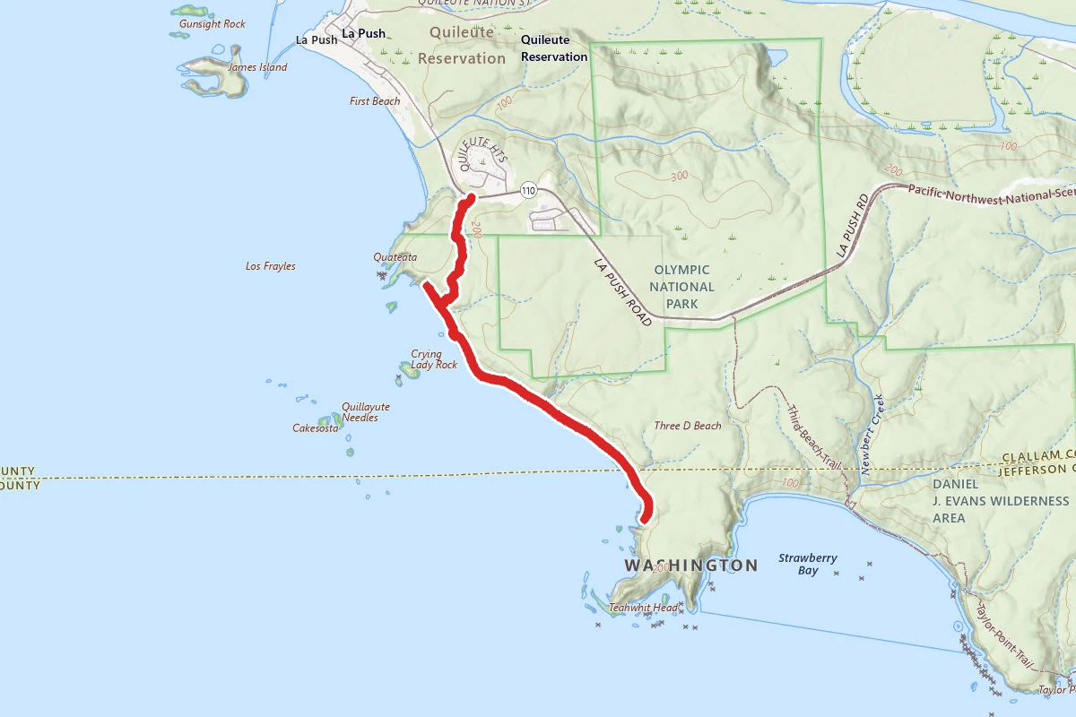 The Quillayute Needles Second Beach Trail