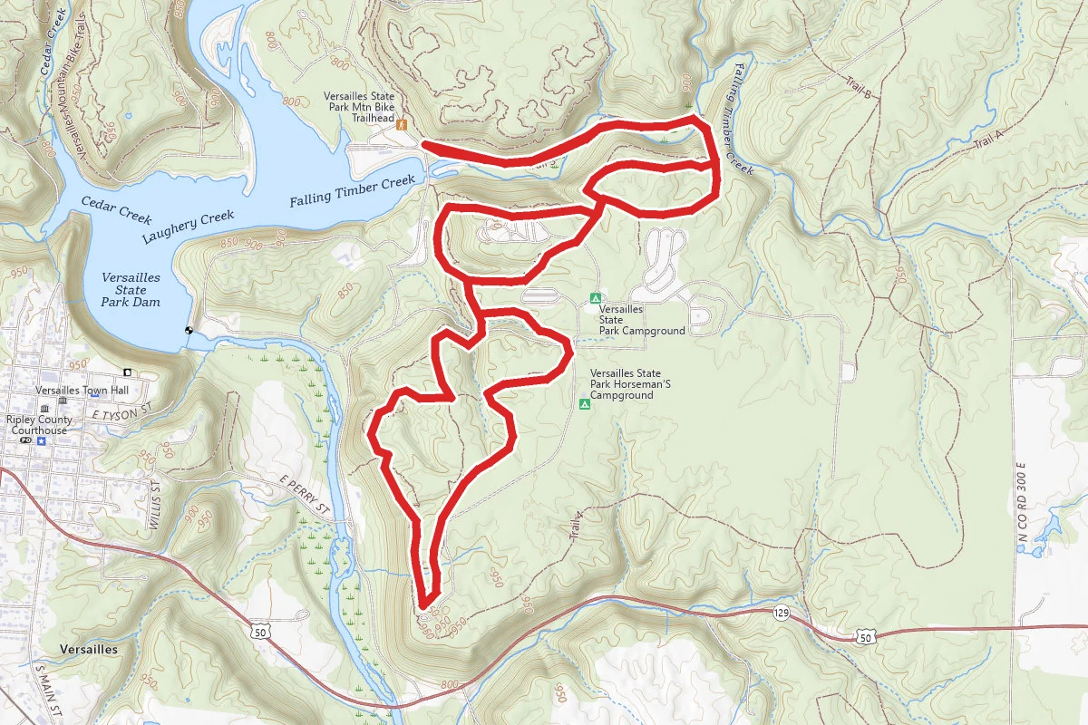 Versailles Trail 3, 2, 1 Loop