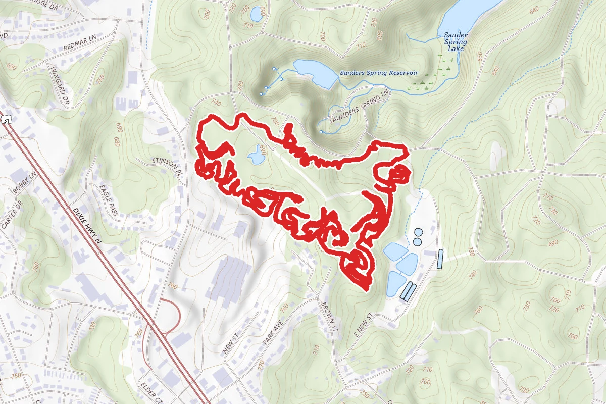 Saunders Springs Nature Preserve Loop
