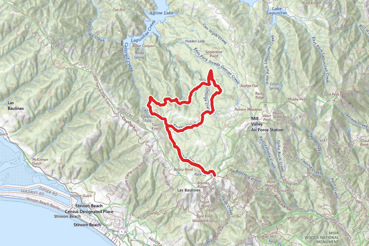 Cataract, High March, Kent and Mickey O'Brien Trail Loop
