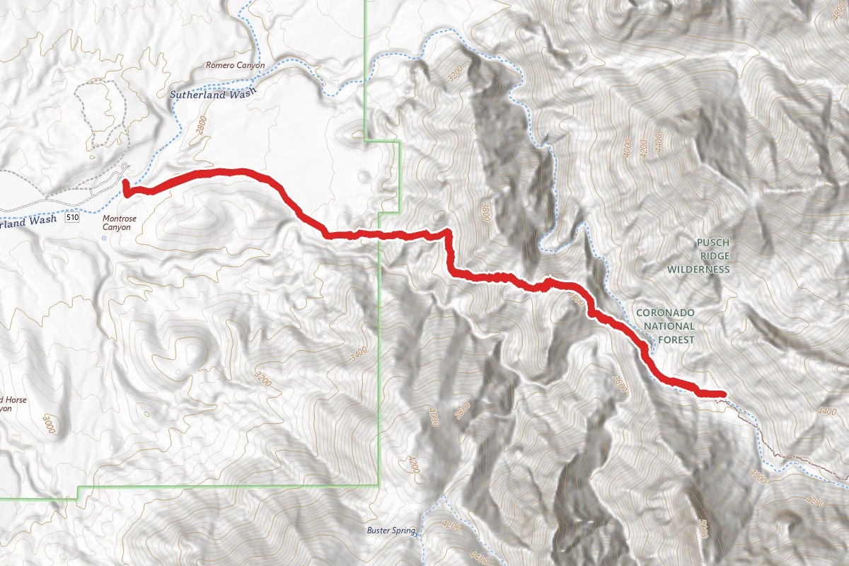 Romero Canyon Trail to Romero Pools