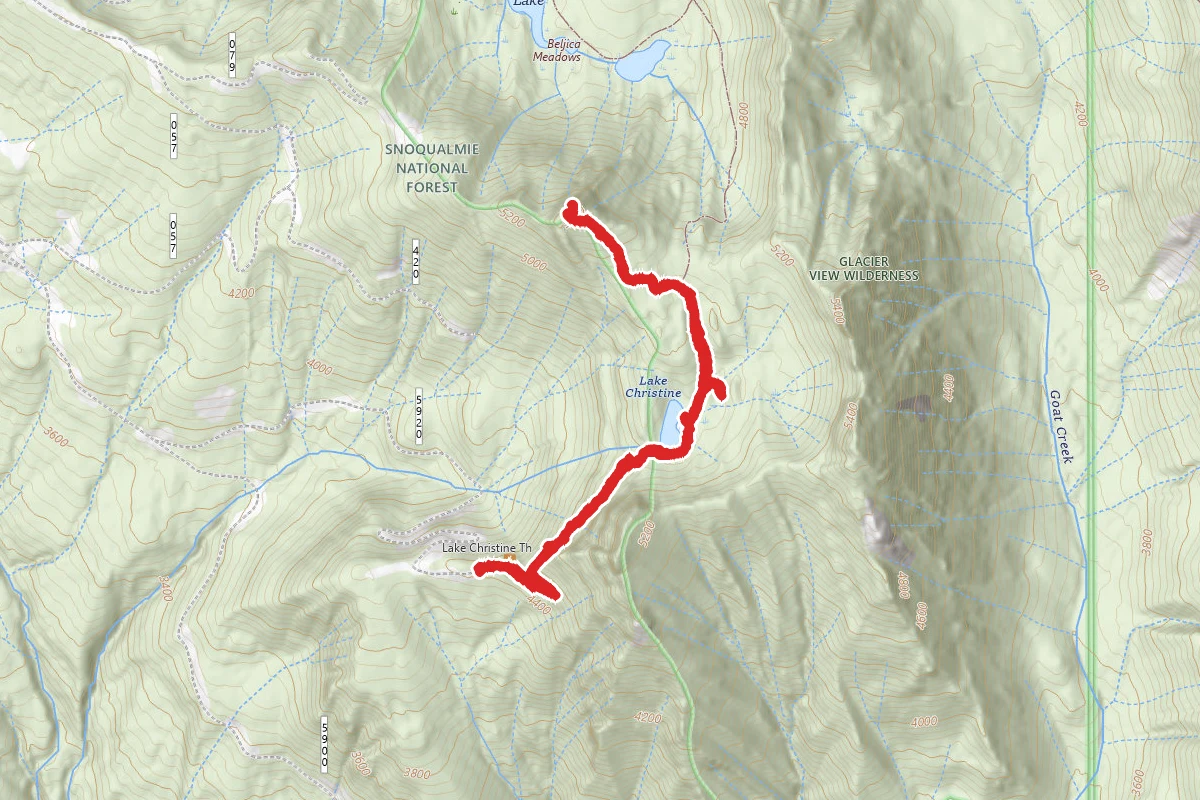 Lake Christine Trail to Mt Beljica