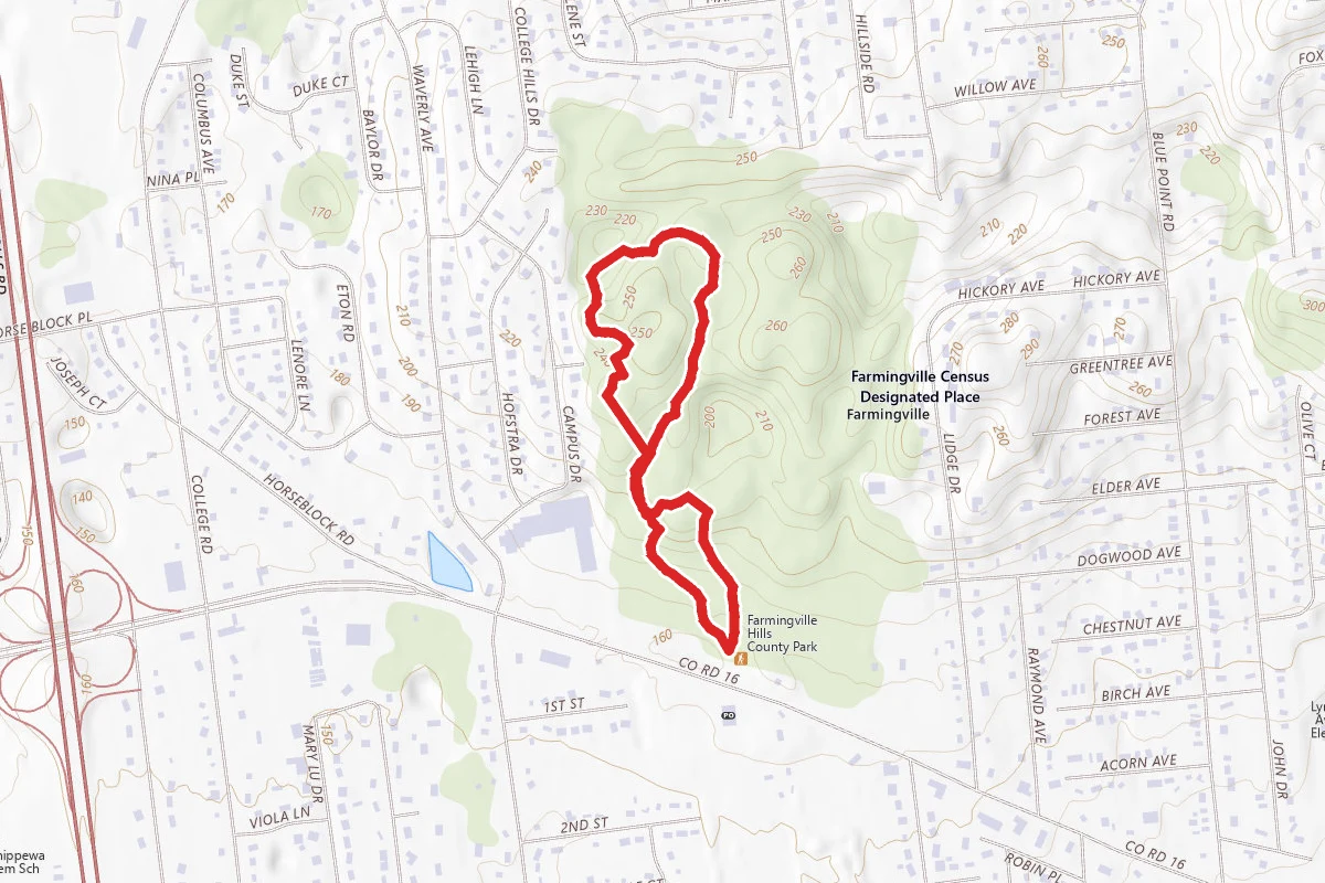 Farmingville Hills County Park Trail