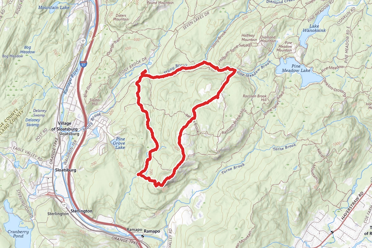 Ramapo Torne via Reeves, Meadow and 7-Hills Loop