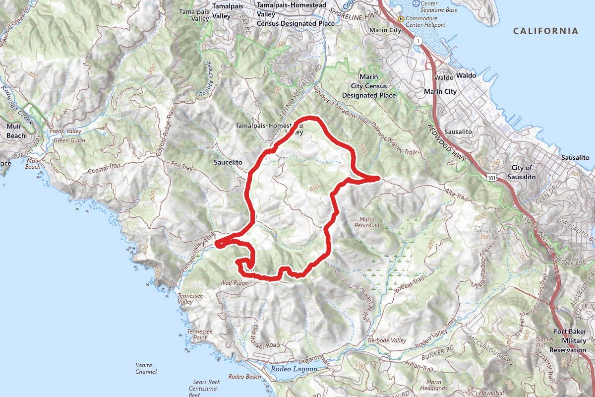 Wolf Ridge Trail to Marincello Trail Loop