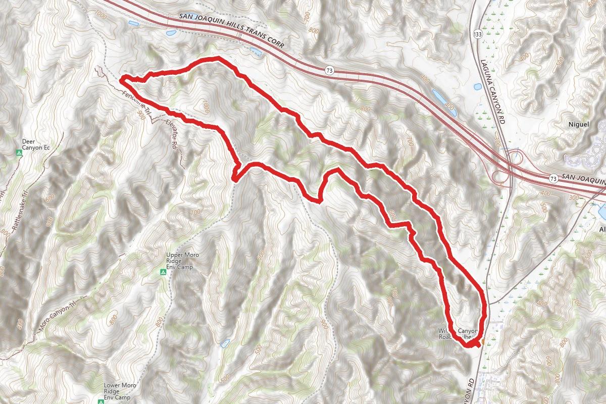 Laurel Canyon to Fenceline Trail to Willow Trail Loop